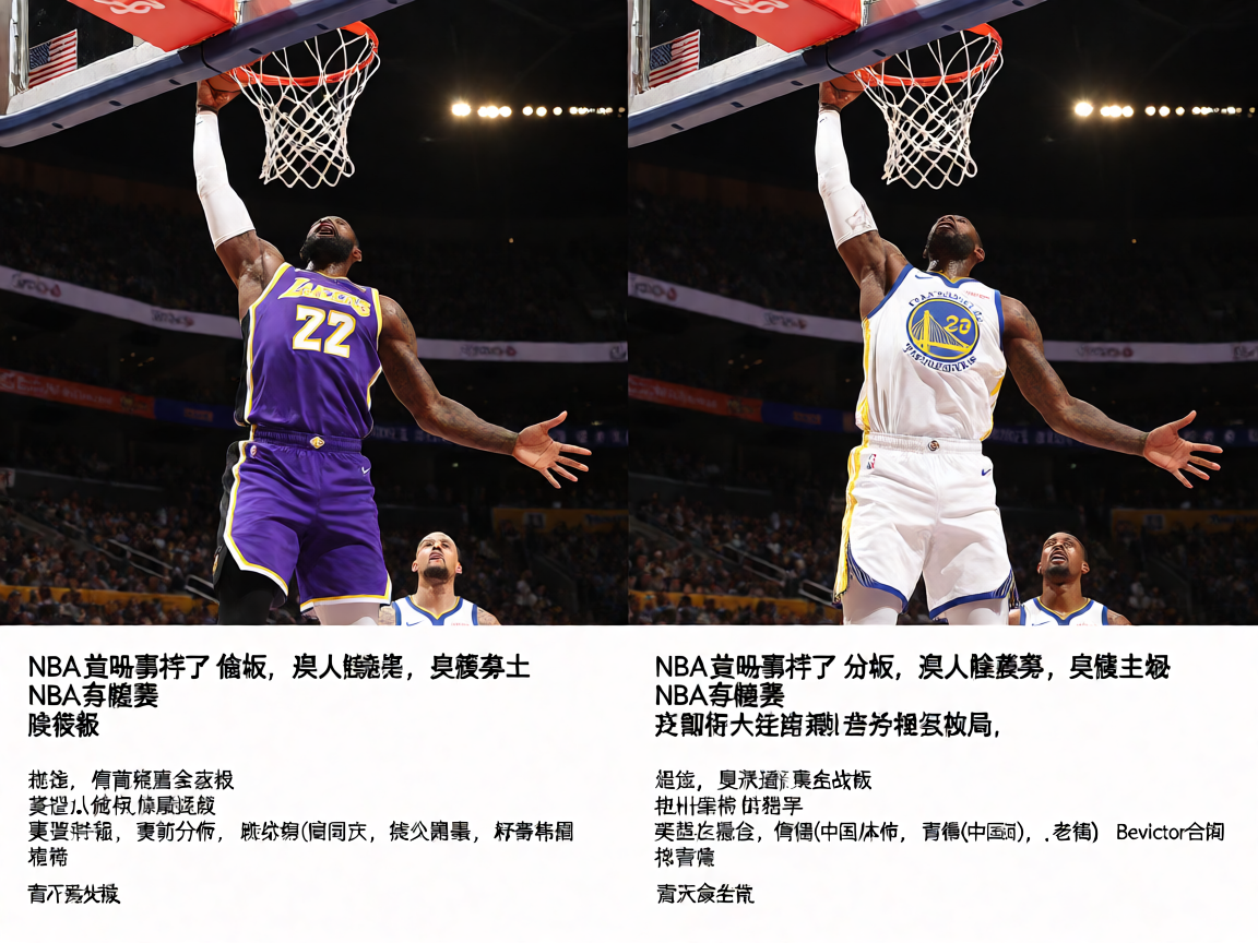 NBA篮球比赛空中扣篮精彩画面